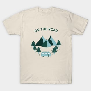 on the road van and mountain T-Shirt